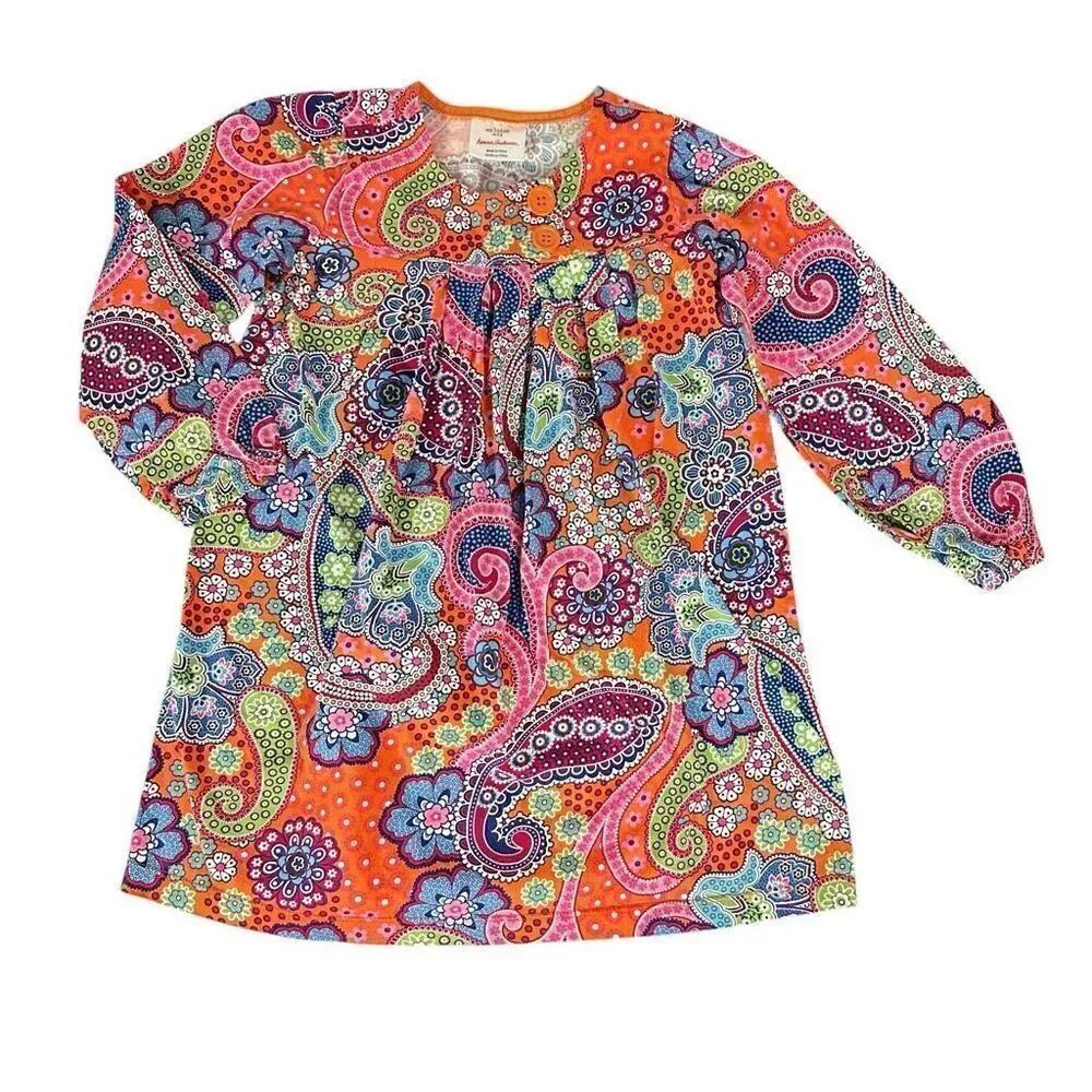 Hanna Andersson Paisley Dress 110 / 5-6
